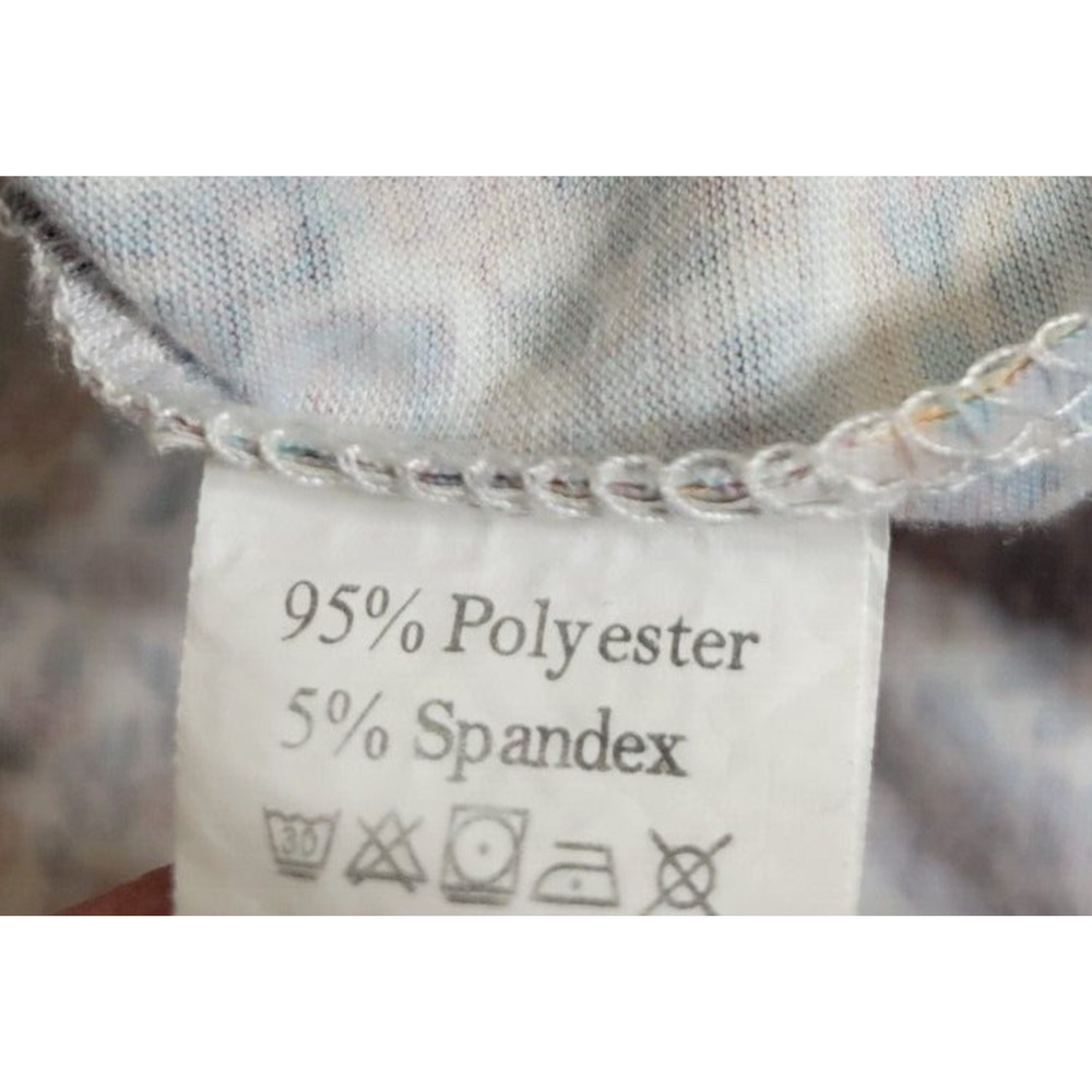 Boho Midi A-Line Dress Blue Ditsy Floral‎ Paisley Print Summer Women's Size 3XL - Picture 9 of 10